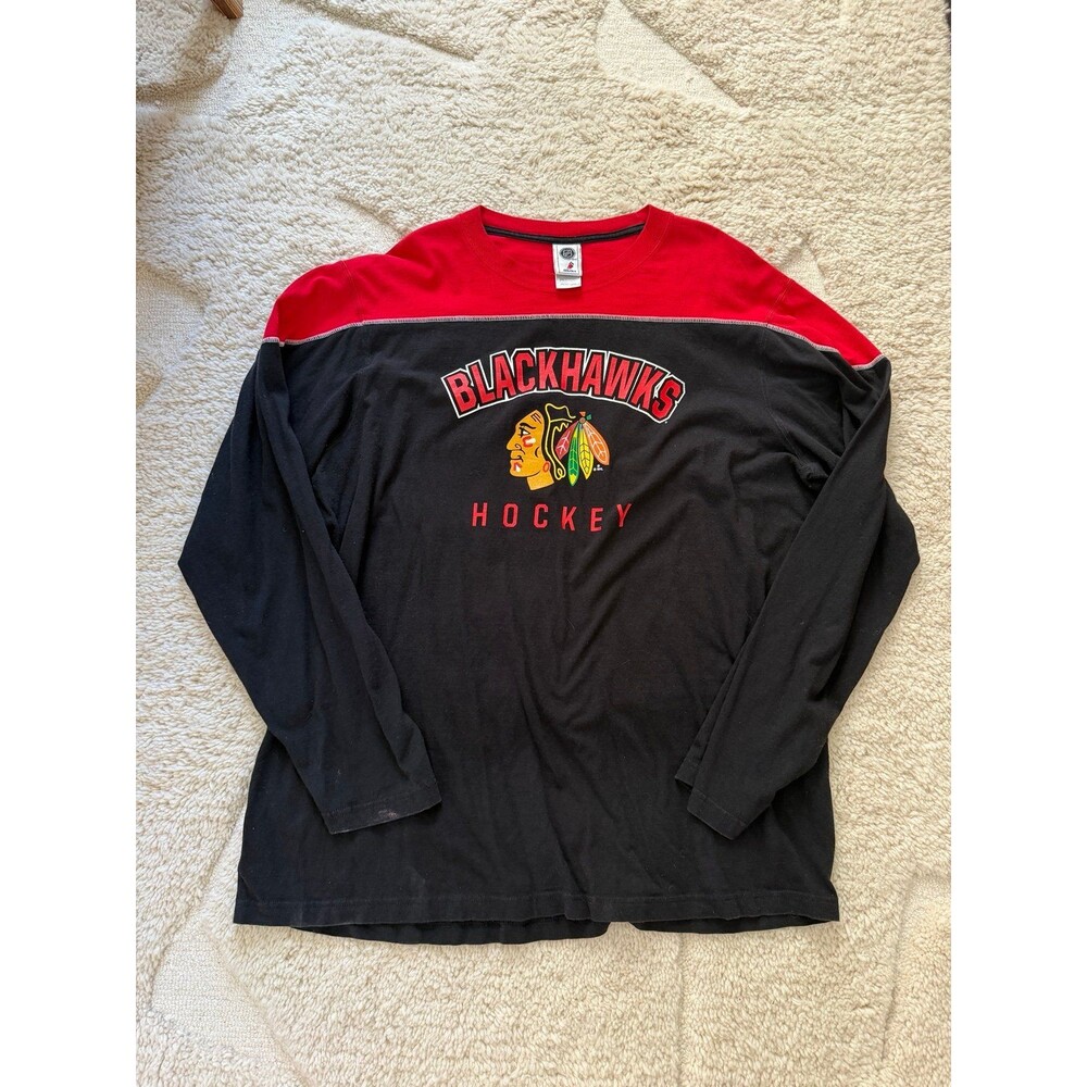 Vintage Chicago Blackhawks Jonathan Toews 19 Long Sleeve Shirt 2XL Jersey Style